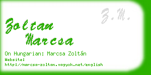 zoltan marcsa business card