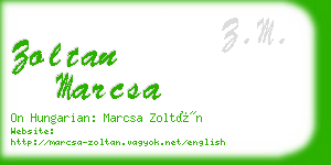 zoltan marcsa business card